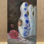 "Please Stand Tall, Do Not Fall" Oil Painting