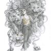 Drawing of a female representing person with tigers coming out of her hair.