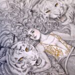 Close up of the focus area of the drawing