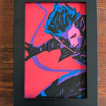 x-men, nightcrawler, superhero, fanart, traditional art, original art, chracter, blue demon, acrylic, marker, paint