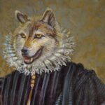 Detail of paintwork on Florentine's face