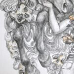 Close up to details of lower left side.