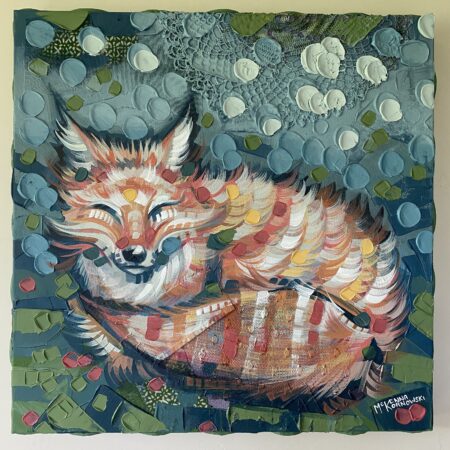 Full size view of a fox painting.