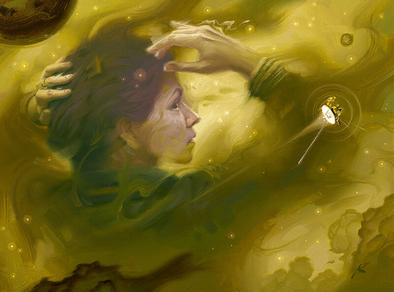 Voyager Passing A Nebula by Rob Rey