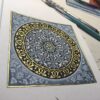 Indigo and gold rosace