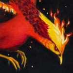 Detail of "Rising" Acrylic Painting