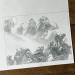 Bronze Age warriors riding horses and mammoths.