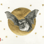 Scan of the original drawing of The Moon II by Stephanie Inagaki