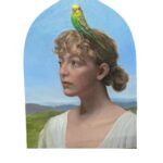 "Birdie" Oil on Panel, by Leah Mitchell