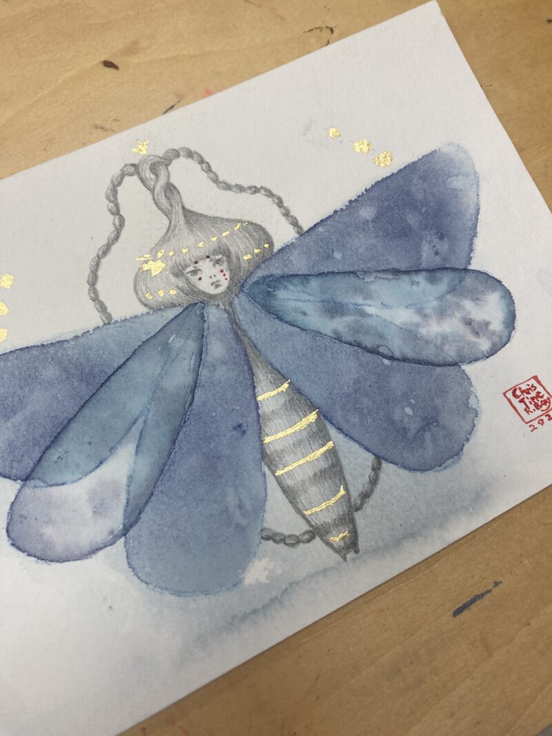 Rorschach's Lepidoptera 1, version Cyanotype