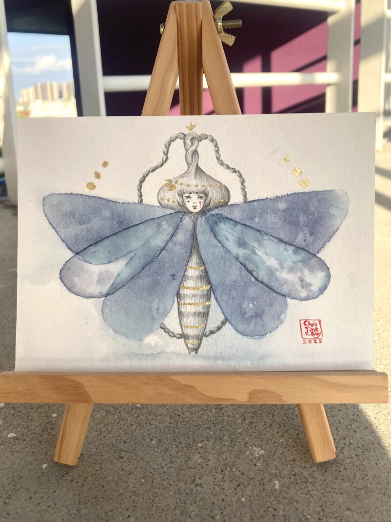 Rorschach's Lepidoptera 1, version Cyanotype