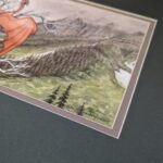 Shows corner of artwork with signature