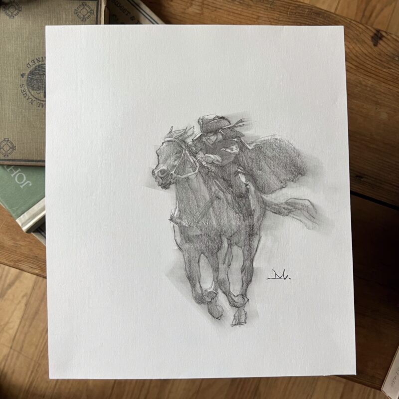 Greg Manchess drawing of The Highwayman.