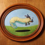 "Grub Witch:" image of painting in frame