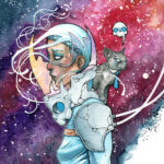 This Cosmic Business original watercolor painting.