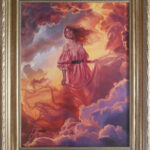 "Empyrean" in a gold frame by Alexandra Verhoven