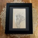 an image of Treebeard mated and framed highlighted with a gold and wood background