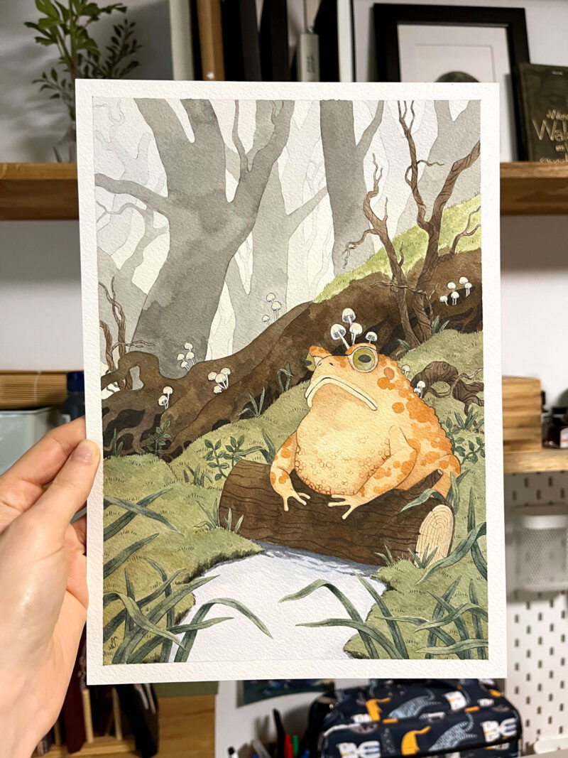 full view of original artwork, photographed in my atelier with natural light