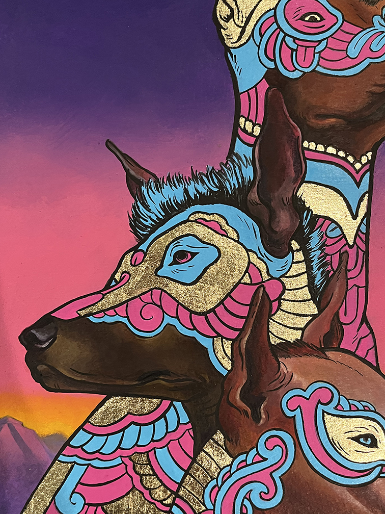 The Xolo Dogs of Tenochtitlan- Original Art by Mark Sarmel - Every