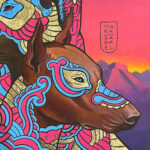 A close up of one of three xolo dogs.