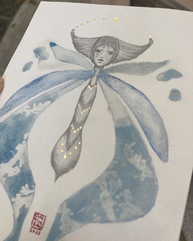 Rorschach's Lepidoptera 2, Version Cyanotype