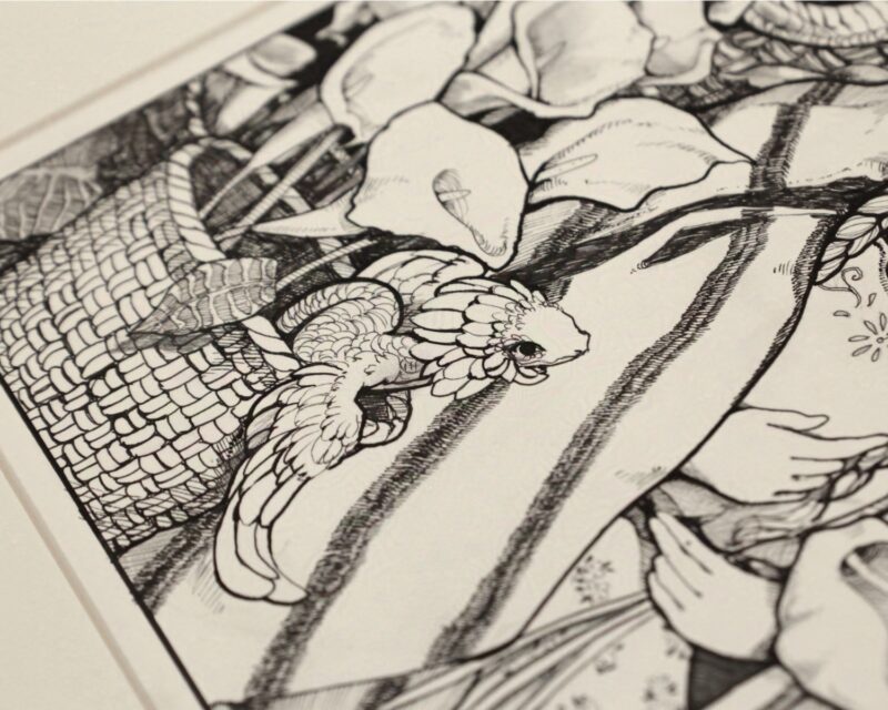 Close up of "The calla lilies vendor".