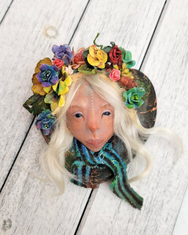 Full view Lisa Sprite Hansen Flower Fae Sculpture Kieri