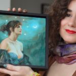 Night's Spell - by Francesca Resta - painting with artist for size