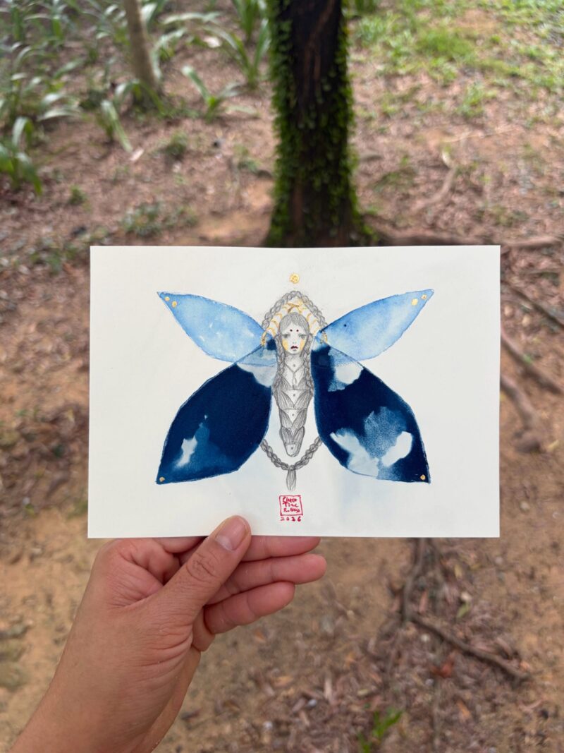 Rorschach's Lepidoptera 2, Version Cyanotype