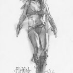 Greg Manchess drawing of Elektra.