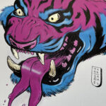 A close up detail shot of the Two Tongued Tiger