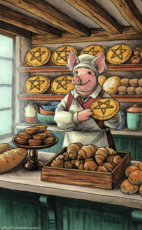 "Seven of Pentacles" by Elisabeth Alba