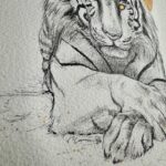 Spirit Guardiana: White Tiger by Marian Pham, detail 1