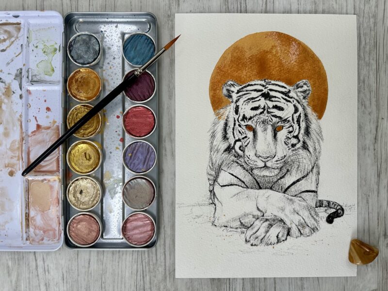 Spirit Guardiana: White Tiger by Marian Pham, prop photo