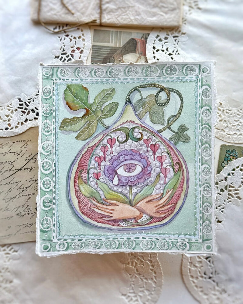Watercolour painting dyptich of the secret language of love