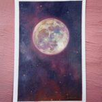 painting with edges of canvas