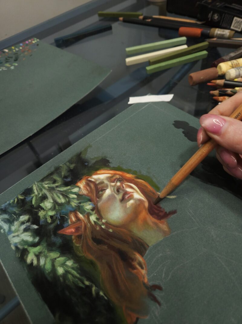 Work in progress shot of "Willow" by Alexandra Verhoven