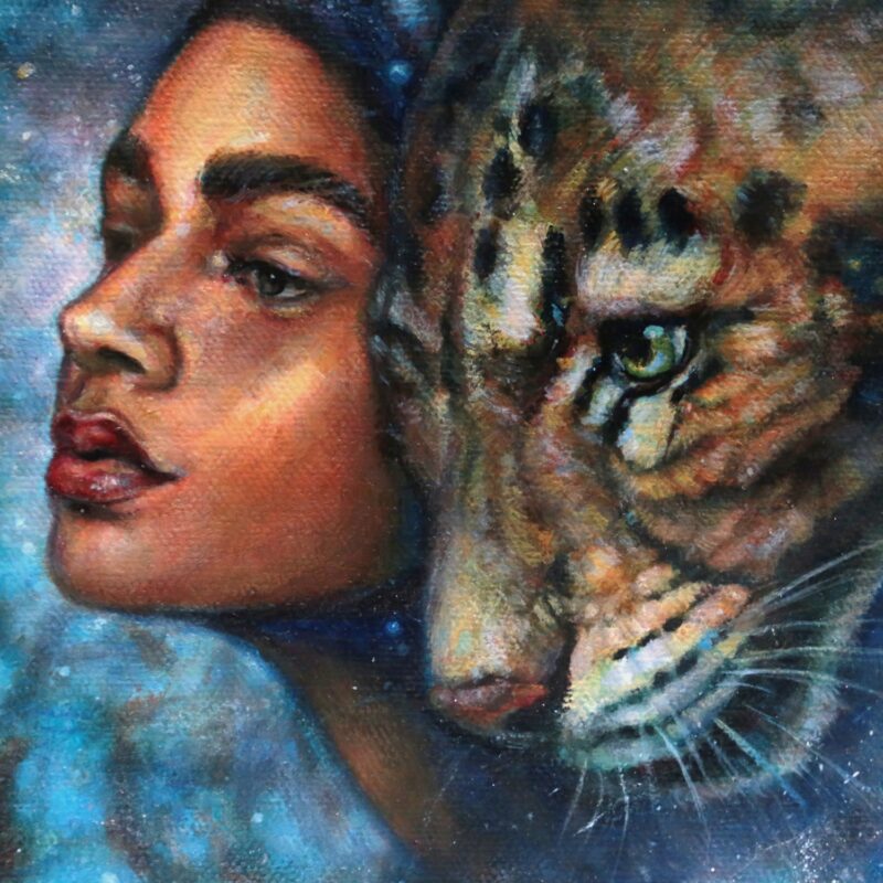 The courage to create, close-up.