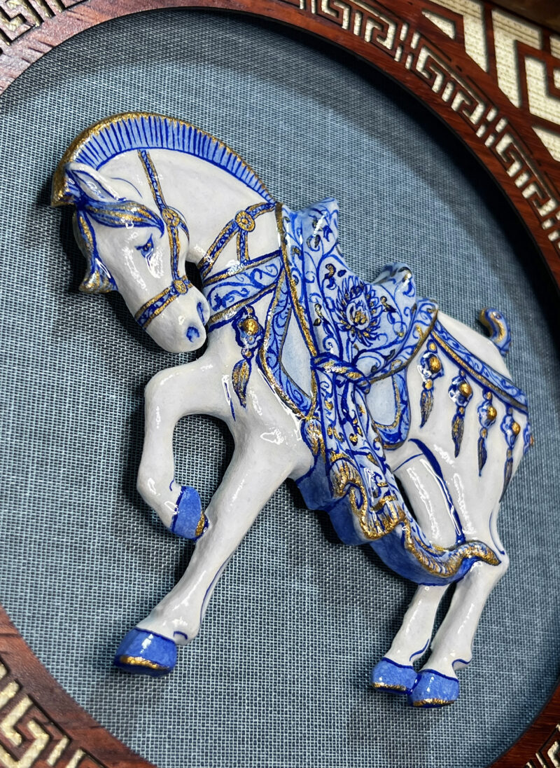 Cast Paper Horse Side Detail