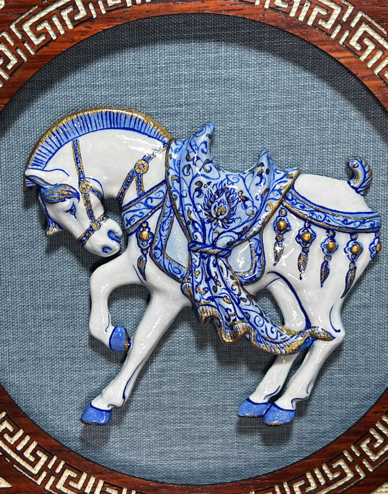 Cast Paper Horse Detail