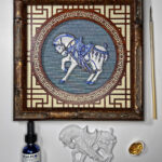 Porcelain Horse Artwork with Materials