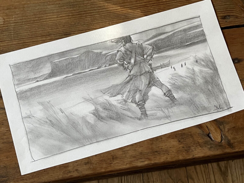 Greg Manchess drawing of The Bard.