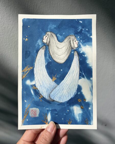 Rorschach's Lepidoptera 4, Version Cyanotype