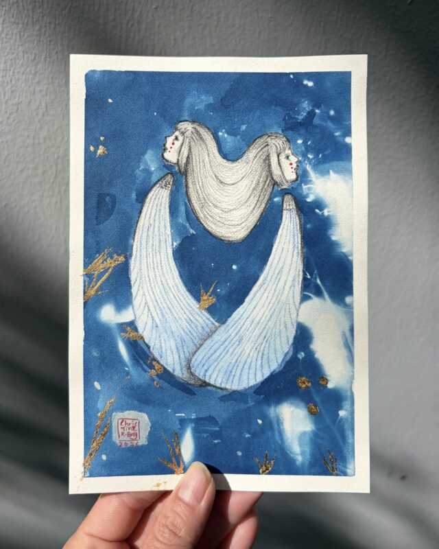 Rorschach's Lepidoptera 4, Version Cyanotype