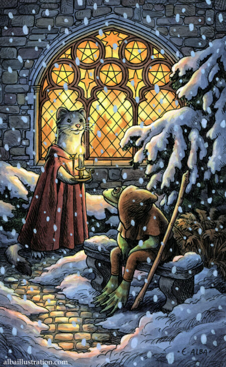 "Five of Pentacles" by Elisabeth Alba