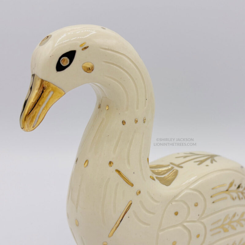 A closeup image of the golden eye.